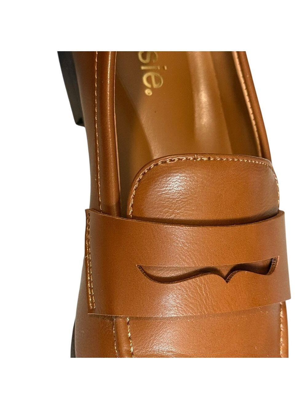 Kensie Gitty Penny Loafers Cognac Brown 6.5M - Picture 6 of 9